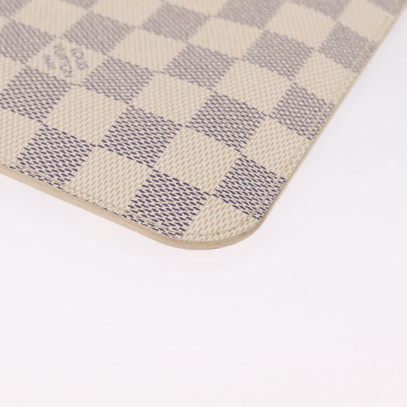 LOUIS VUITTON Damier Azur Neverfull MM Pouch LV Auth fm5484