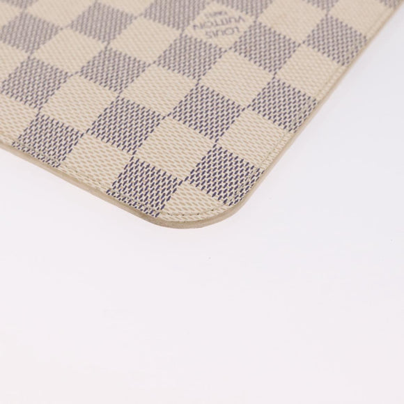 LOUIS VUITTON Damier Azur Neverfull MM Pouch LV Auth fm5484
