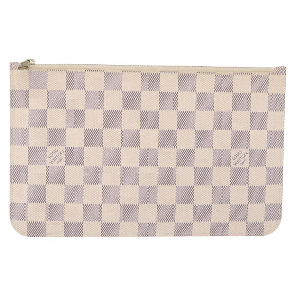 LOUIS VUITTON Damier Azur Neverfull MM Pouch LV Auth fm5484