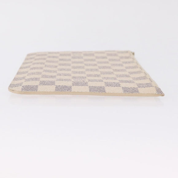 LOUIS VUITTON Damier Azur Neverfull MM Pouch LV Auth fm5484
