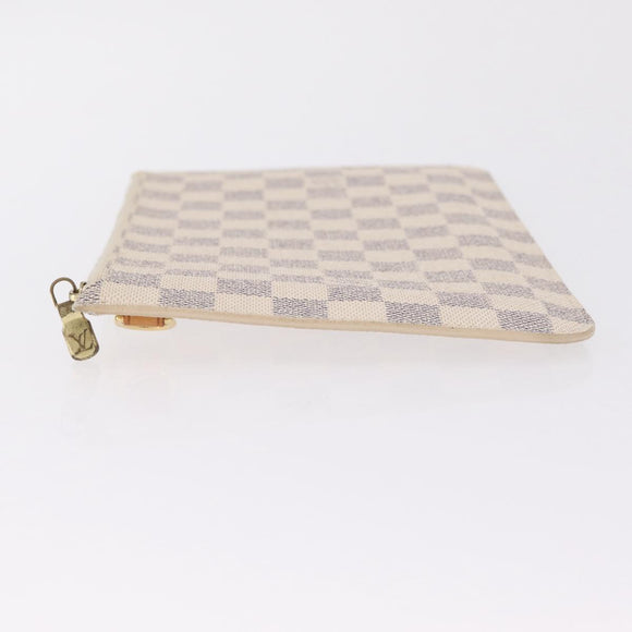 LOUIS VUITTON Damier Azur Neverfull MM Pouch LV Auth fm5484