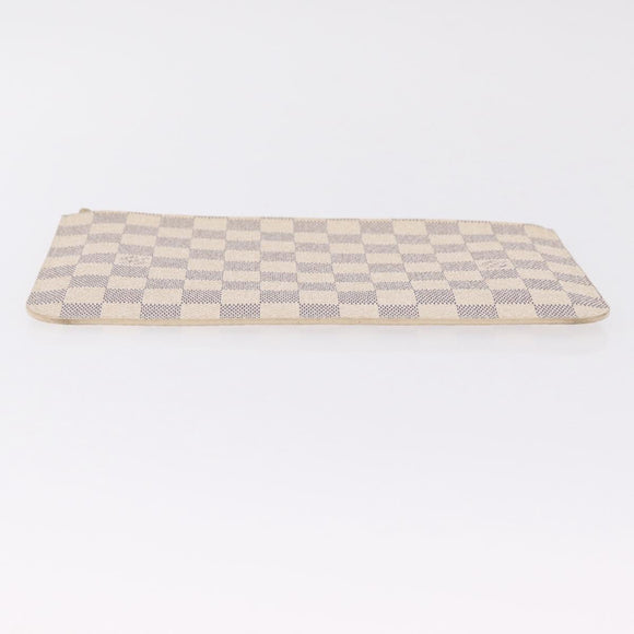 LOUIS VUITTON Damier Azur Neverfull MM Pouch LV Auth fm5484