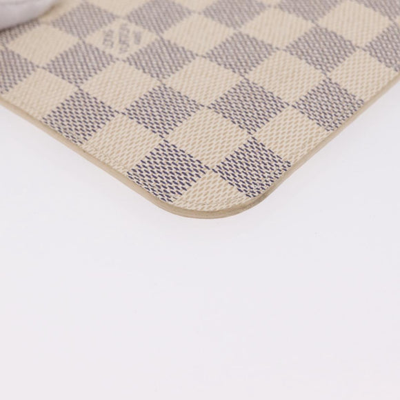 LOUIS VUITTON Damier Azur Neverfull MM Pouch LV Auth fm5484