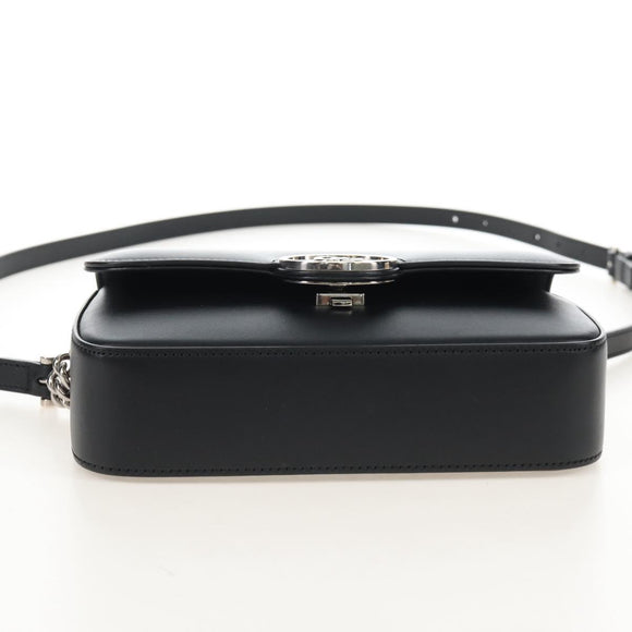 GUCCI Petit GG Shoulder Bag Leather 2way Black Silver 739722 Auth fm5487SM