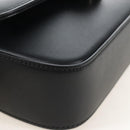 GUCCI Petit GG Shoulder Bag Leather 2way Black Silver 739722 Auth fm5487SM-11