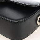 GUCCI Petit GG Shoulder Bag Leather 2way Black Silver 739722 Auth fm5487SM-12
