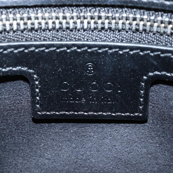 GUCCI Petit GG Shoulder Bag Leather 2way Black Silver 739722 Auth fm5487SM