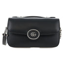 GUCCI Petit GG Shoulder Bag Leather 2way Black Silver 739722 Auth fm5487SM-2