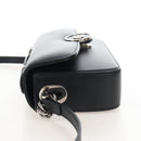 GUCCI Petit GG Shoulder Bag Leather 2way Black Silver 739722 Auth fm5487SM-4