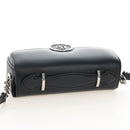 GUCCI Petit GG Shoulder Bag Leather 2way Black Silver 739722 Auth fm5487SM-6