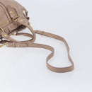Miu Miu Hand Bag Vitellolux 2way Pink Gold Auth fm5488-10