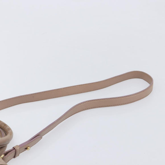 Miu Miu Hand Bag Vitellolux 2way Pink Gold Auth fm5488
