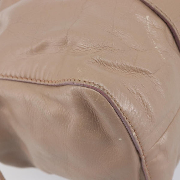 Miu Miu Hand Bag Vitellolux 2way Pink Gold Auth fm5488
