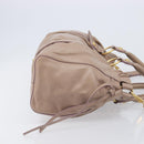 Miu Miu Hand Bag Vitellolux 2way Pink Gold Auth fm5488-4