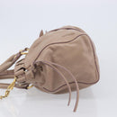 Miu Miu Hand Bag Vitellolux 2way Pink Gold Auth fm5488-5