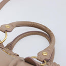 Miu Miu Hand Bag Vitellolux 2way Pink Gold Auth fm5488-8
