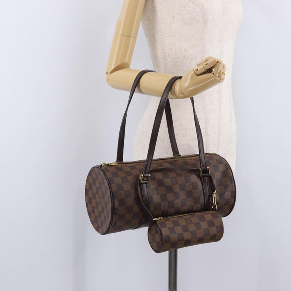 LOUIS VUITTON Damier Ebene Papillon 30 Hand Bag N51303 LV Auth fm5493V