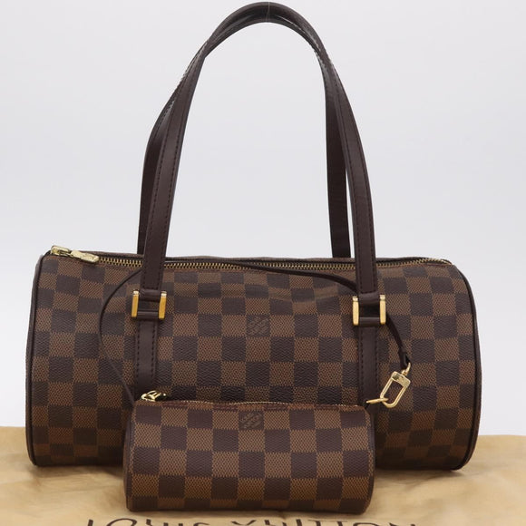 LOUIS VUITTON Damier Ebene Papillon 30 Hand Bag N51303 LV Auth fm5493V