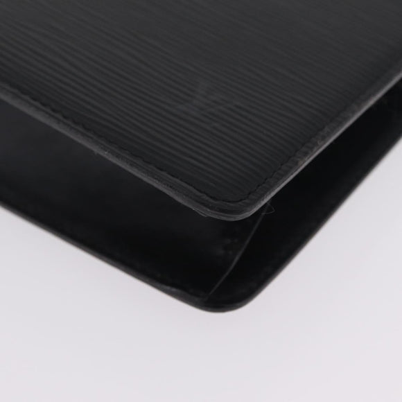 LOUIS VUITTON Epi Pochette Homme Clutch Bag Black M52522 LV Auth fm5495
