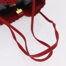 Salvatore Ferragamo Vala Tote Bag Canvas Red Gold Auth fm5497-7