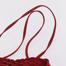 Salvatore Ferragamo Vala Tote Bag Canvas Red Gold Auth fm5497-8