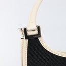 GUCCI Jackie Hand Bag Canvas Black Silver 002 1068 Auth fm5498-17