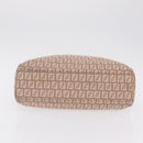 FENDI Zucchino Canvas Tote Bag Pink Gold 8BH133 Auth fm5500-11