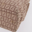 FENDI Zucchino Canvas Tote Bag Pink Gold 8BH133 Auth fm5500-13