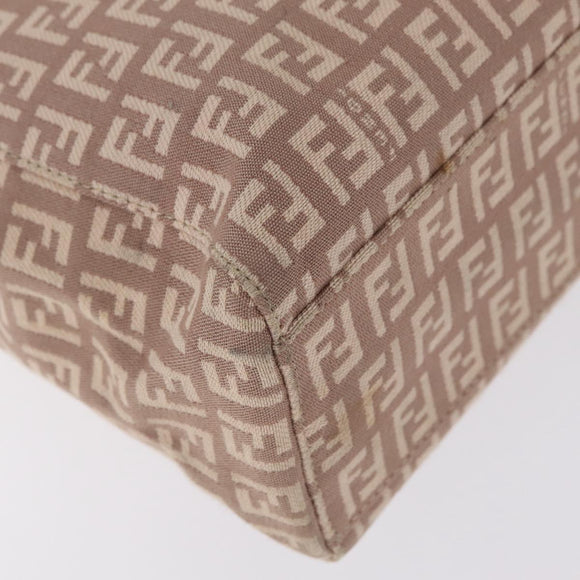 FENDI Zucchino Canvas Tote Bag Pink Gold 8BH133 Auth fm5500