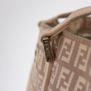 FENDI Zucchino Canvas Tote Bag Pink Gold 8BH133 Auth fm5500-17