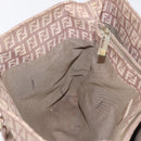 FENDI Zucchino Canvas Tote Bag Pink Gold 8BH133 Auth fm5500-21