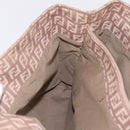 FENDI Zucchino Canvas Tote Bag Pink Gold 8BH133 Auth fm5500-23