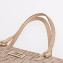 FENDI Zucchino Canvas Tote Bag Pink Gold 8BH133 Auth fm5500-8