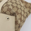 GUCCI GG Canvas Abbey Tote Bag Beige Gold 141470 Auth fm5503-10