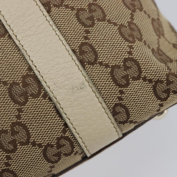 GUCCI GG Canvas Abbey Tote Bag Beige Gold 141470 Auth fm5503