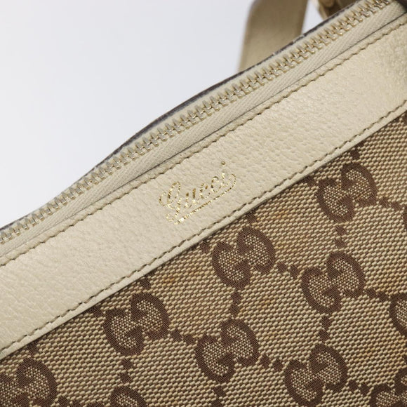 GUCCI GG Canvas Abbey Tote Bag Beige Gold 141470 Auth fm5503