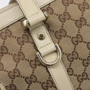 GUCCI GG Canvas Abbey Tote Bag Beige Gold 141470 Auth fm5503-16