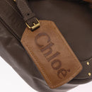 Chloe Eden Shoulder Bag Leather Gray Gold Auth fm5505-17