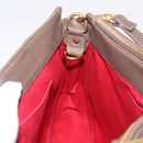 Chloe Eden Shoulder Bag Leather Gray Gold Auth fm5505-21