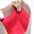 Chloe Eden Shoulder Bag Leather Gray Gold Auth fm5505-22