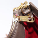 Chloe Eden Shoulder Bag Leather Gray Gold Auth fm5505-23