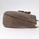 Chloe Eden Shoulder Bag Leather Gray Gold Auth fm5505-4