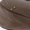 Chloe Eden Shoulder Bag Leather Gray Gold Auth fm5505-5