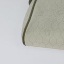 Christian Dior Honeycomb Canvas Shoulder Bag PVC White Gold Auth gh009-15