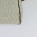 Christian Dior Honeycomb Canvas Shoulder Bag PVC White Gold Auth gh009-16
