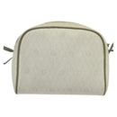 Christian Dior Honeycomb Canvas Umhängetasche PVC Weiß Gold Auth gh009-2