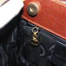 Salvatore Ferragamo Vala Hand Bag Leather Embossed 2way Brown Gold Auth gh015-20
