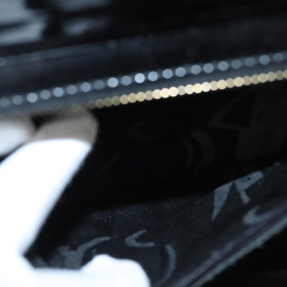 Salvatore Ferragamo Vala Shoulder Bag Patent leather Black Gold Auth gh016