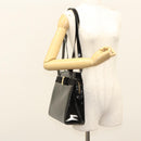 Salvatore Ferragamo Vala Shoulder Bag Patent leather Black Gold Auth gh016-22