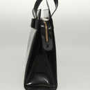 Salvatore Ferragamo Vala Shoulder Bag Patent leather Black Gold Auth gh016-3